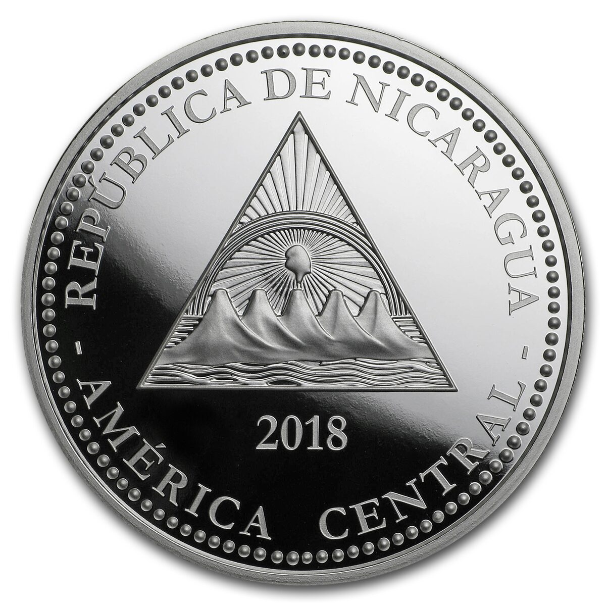 2018 Nicaragua 1 oz Silver 100 Córdobas Wildlife: Jaguar