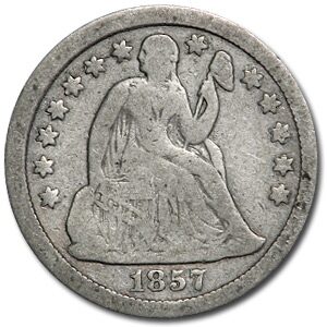 1857 Liberty Seated Dime Fine