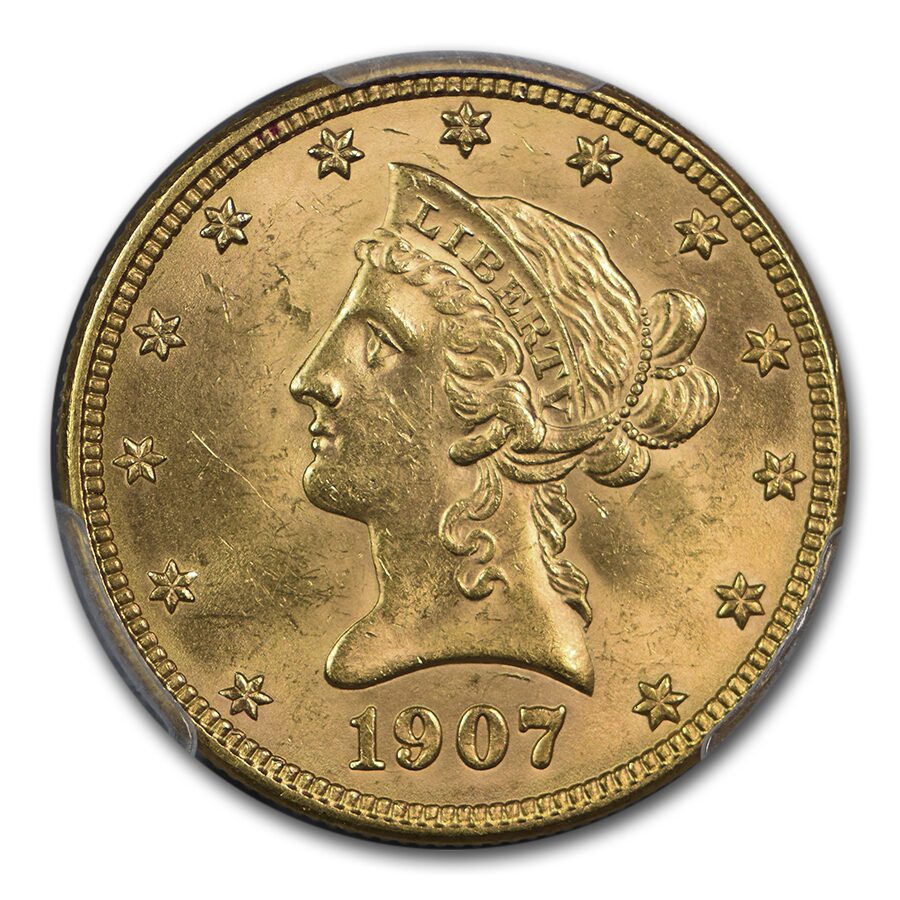 1907-D $10 Liberty Gold Eagle MS-63 PCGS