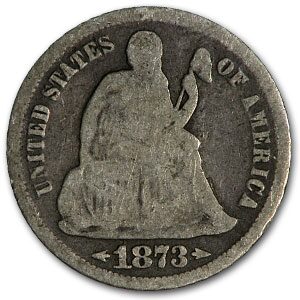 1873 Liberty Seated Dime w/Arrows Good