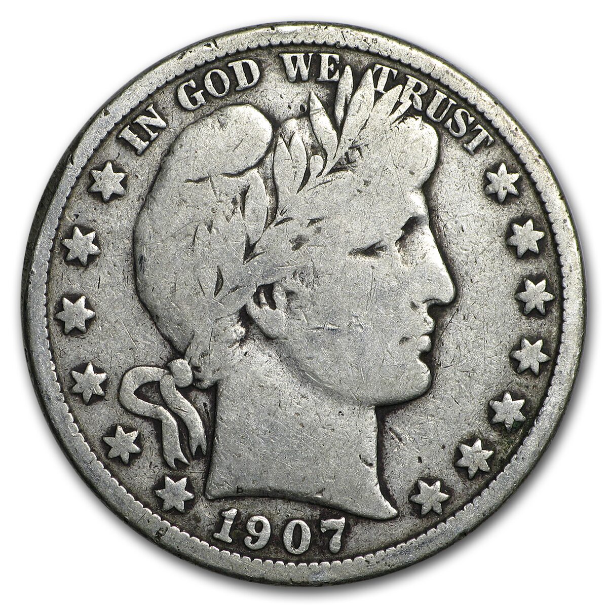 1907-O Barber Half Dollar VG
