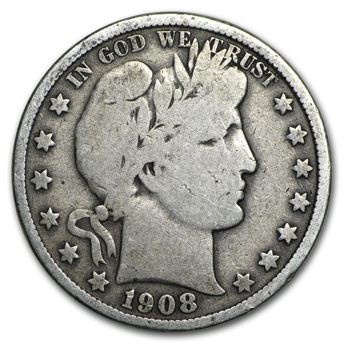 1908 Barber Half Dollar VG
