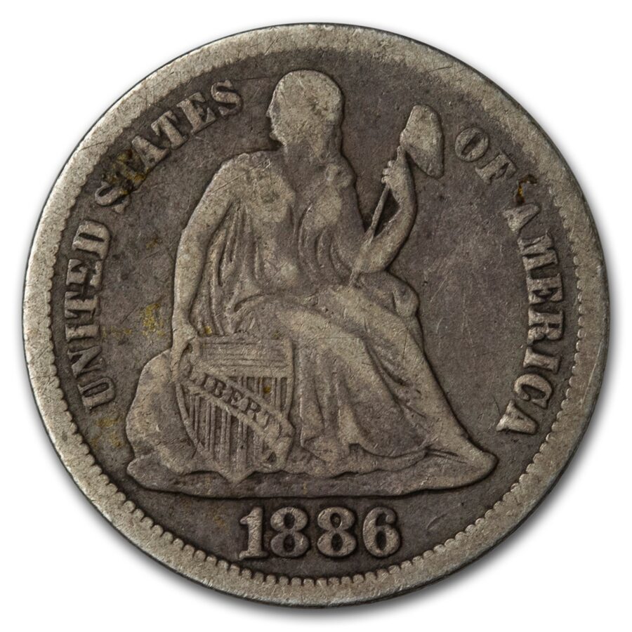 1886 Liberty Seated Dime Fine