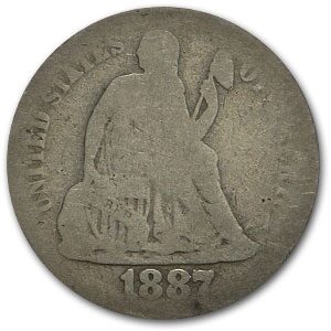 1887-S Liberty Seated Dime VG