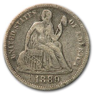 1889 Liberty Seated Dime Fine