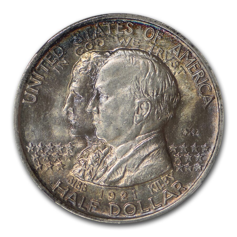 1921 2x2 Alabama Commemorative Half Dollar MS-65 NGC CAC