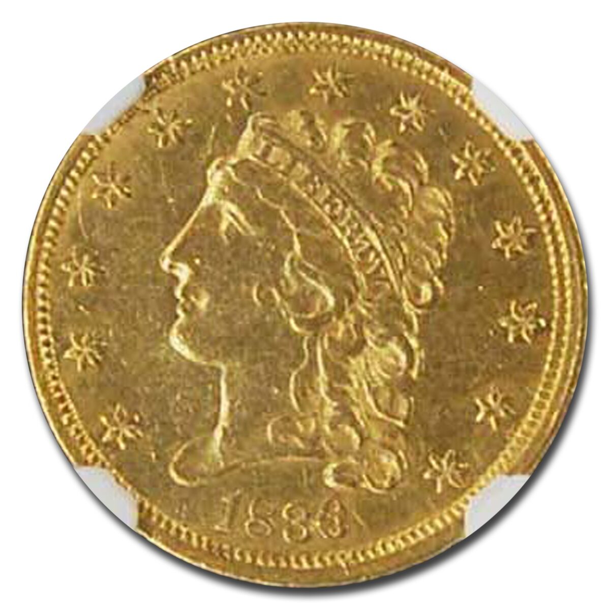 1836 $2.50 Classic Head Gold Quarter Eagle AU-58 NGC (Script 8)