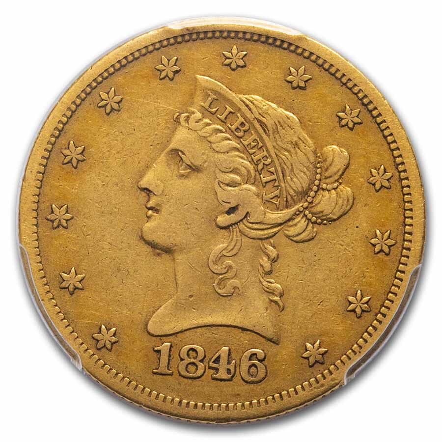 1846/5-O $10 Liberty Gold Eagle XF-40 PCGS