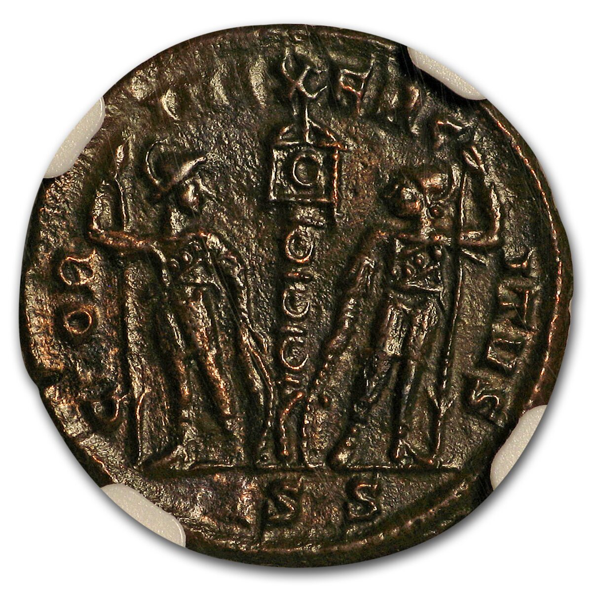 Roman AE3/4 Emperor Constans (337-350 AD) XF NGC