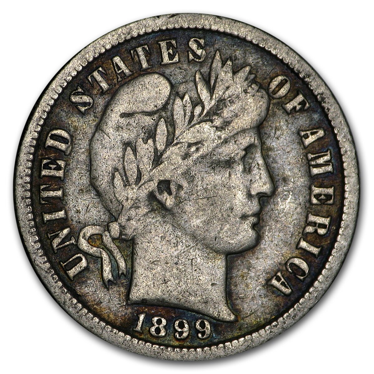 1899-S Barber Dime VF