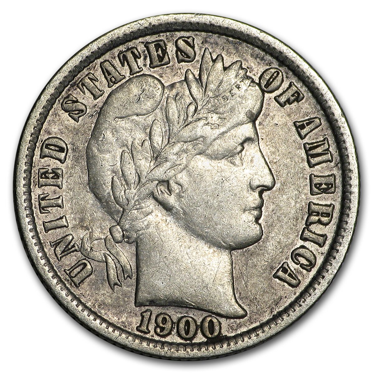 1900-S Barber Dime VF