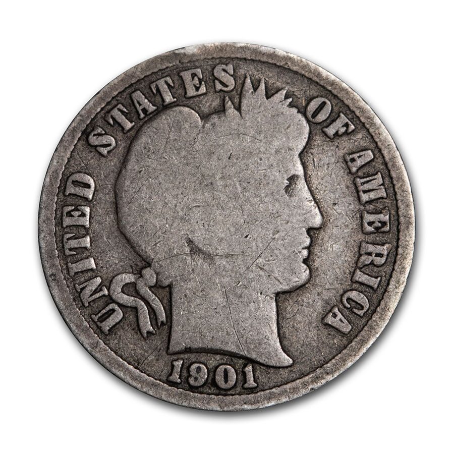 1901-S Barber Dime Good