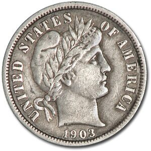 1903-O Barber Dime XF