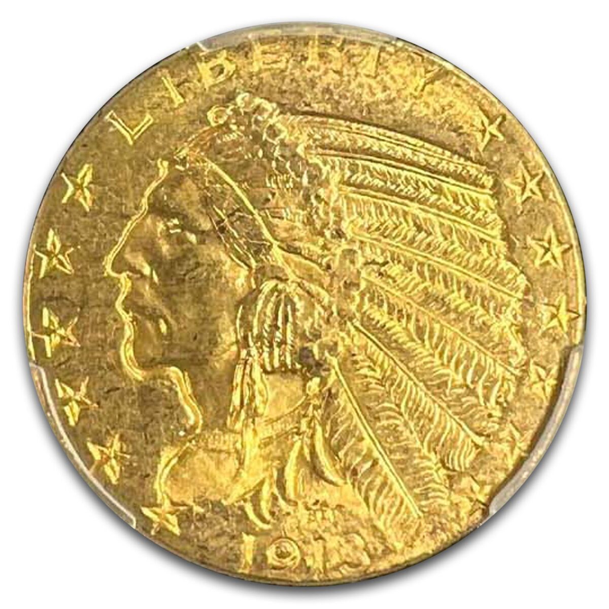 1913 $5 Indian Gold Half Eagle MS-64 PCGS CAC