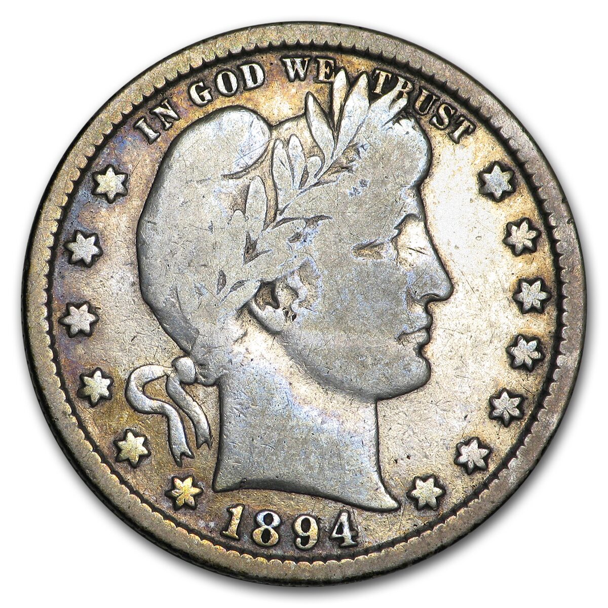 1894-S Barber Quarter VG
