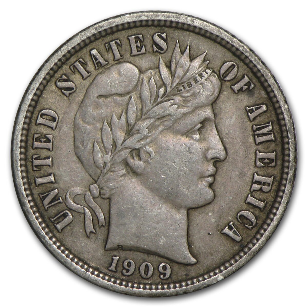 1909 Barber Dime XF