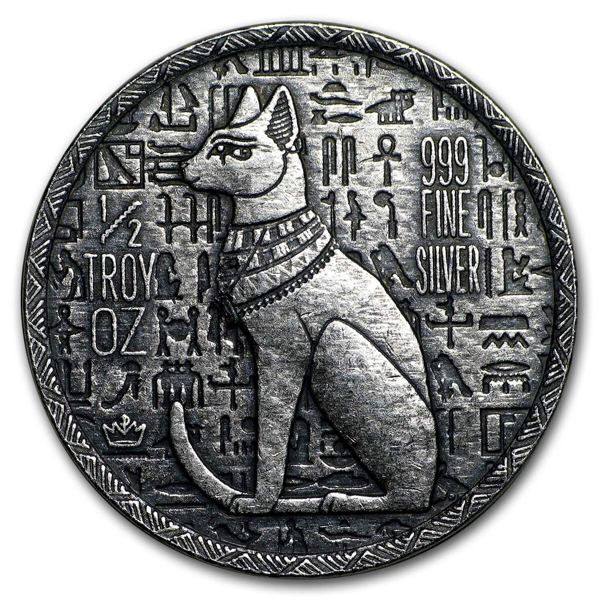 1/2 oz Silver UHR Relic Round - Egyptian Cat Goddess Bastet