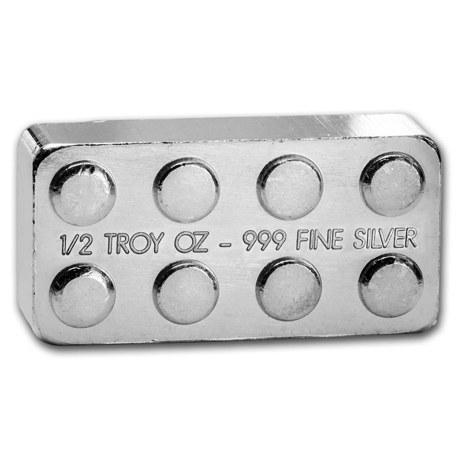 1/2 oz Silver Building Block Bars (2x4)