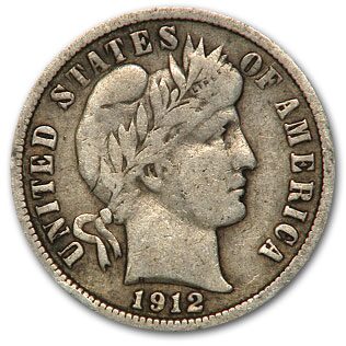 1912-D Barber Dime VF