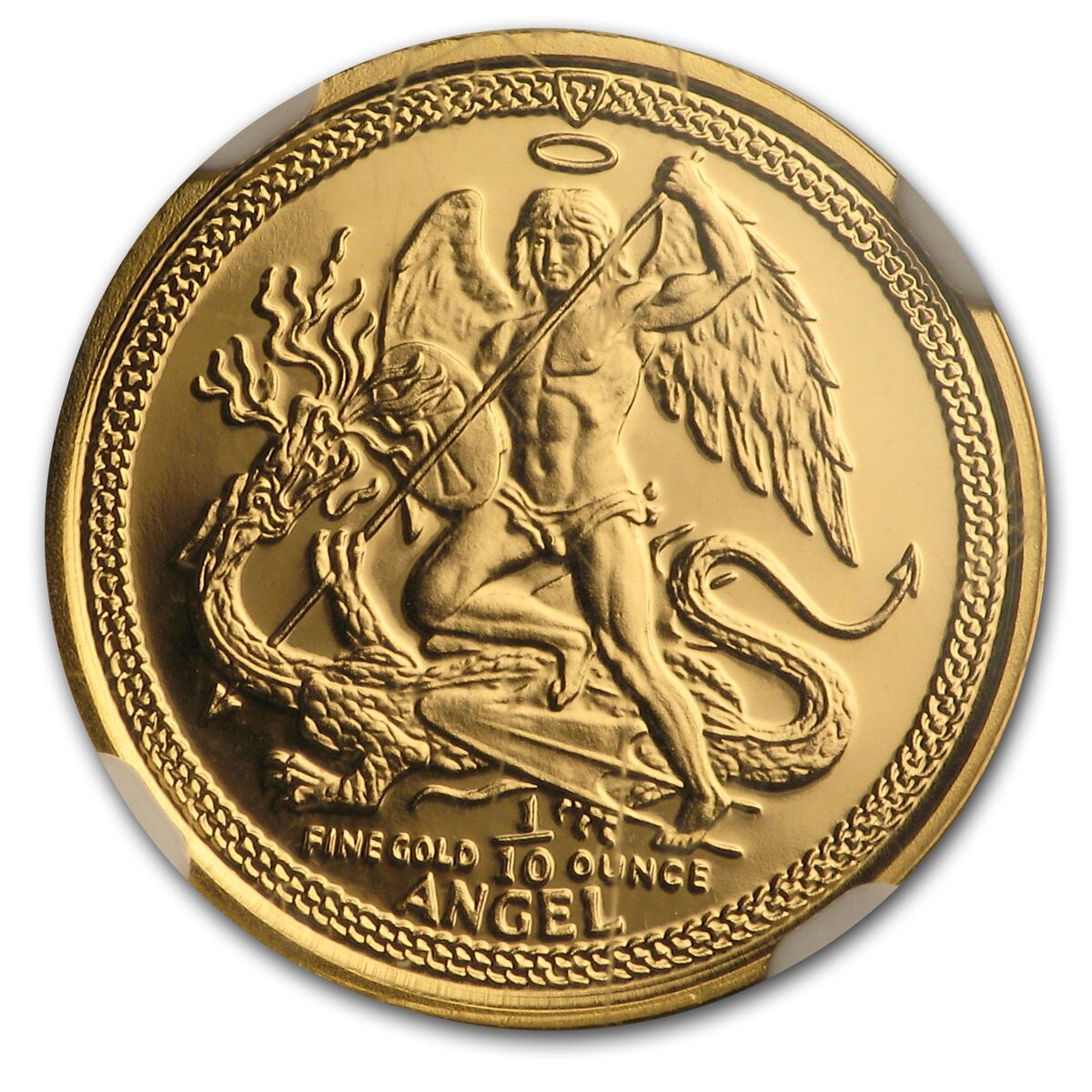 1984 Isle of Man 1/10 oz Gold Proof Angel PF-70 NGC