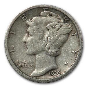 1926 Mercury Dime XF