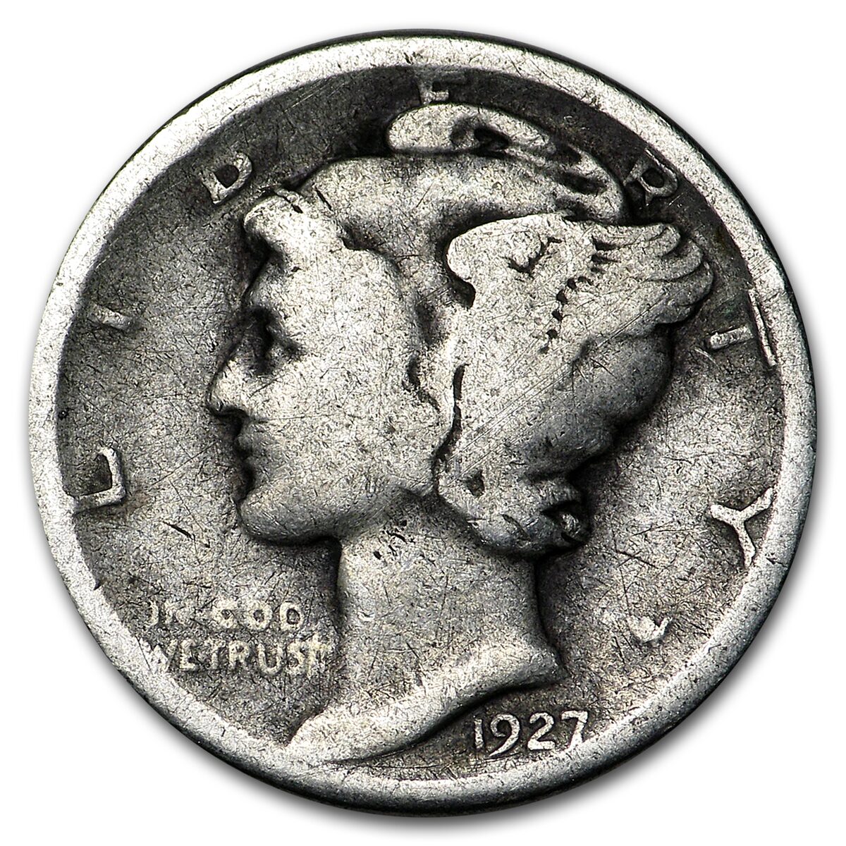 1927-D Mercury Dime Good/VG