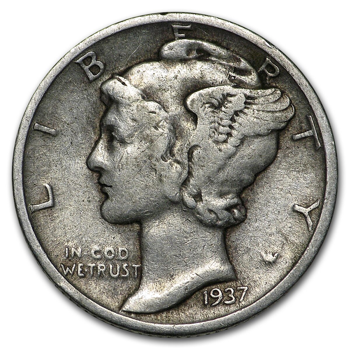 1937 Mercury Dime Good/VF