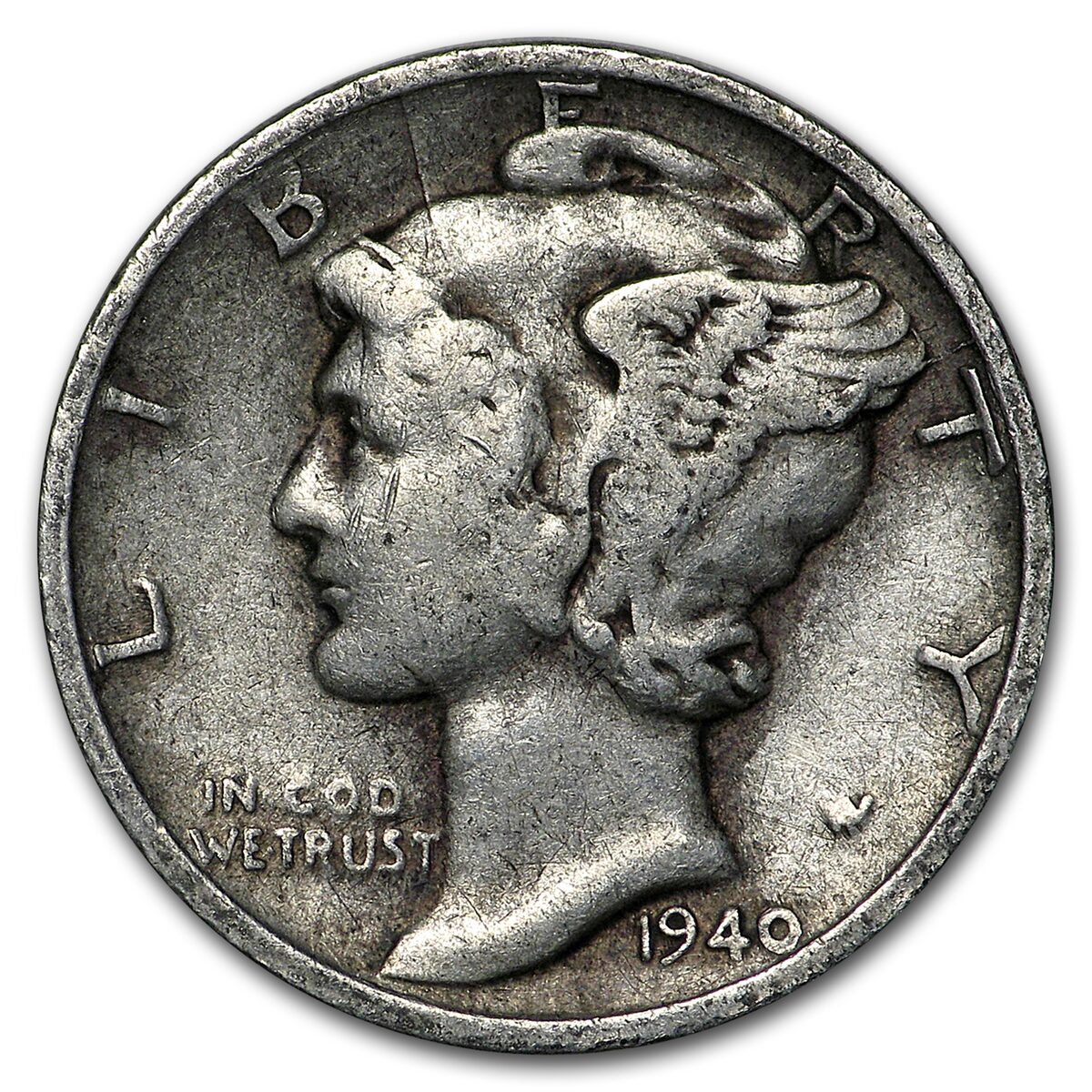 1940-S Mercury Dime Good/VF