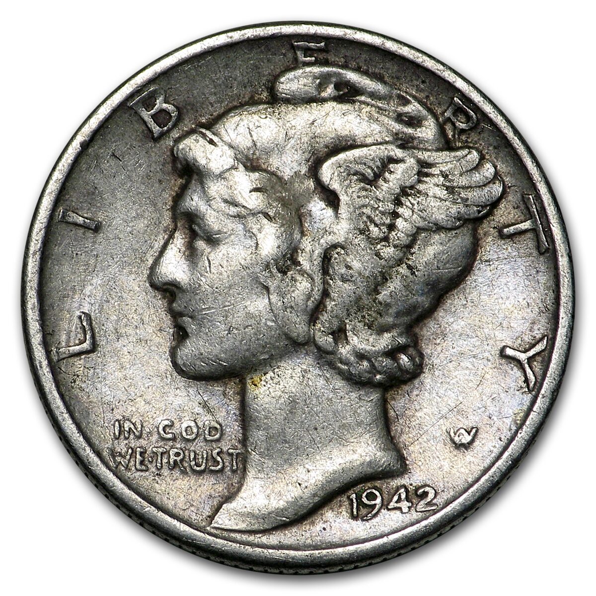 1942 Mercury Dime Good/VF