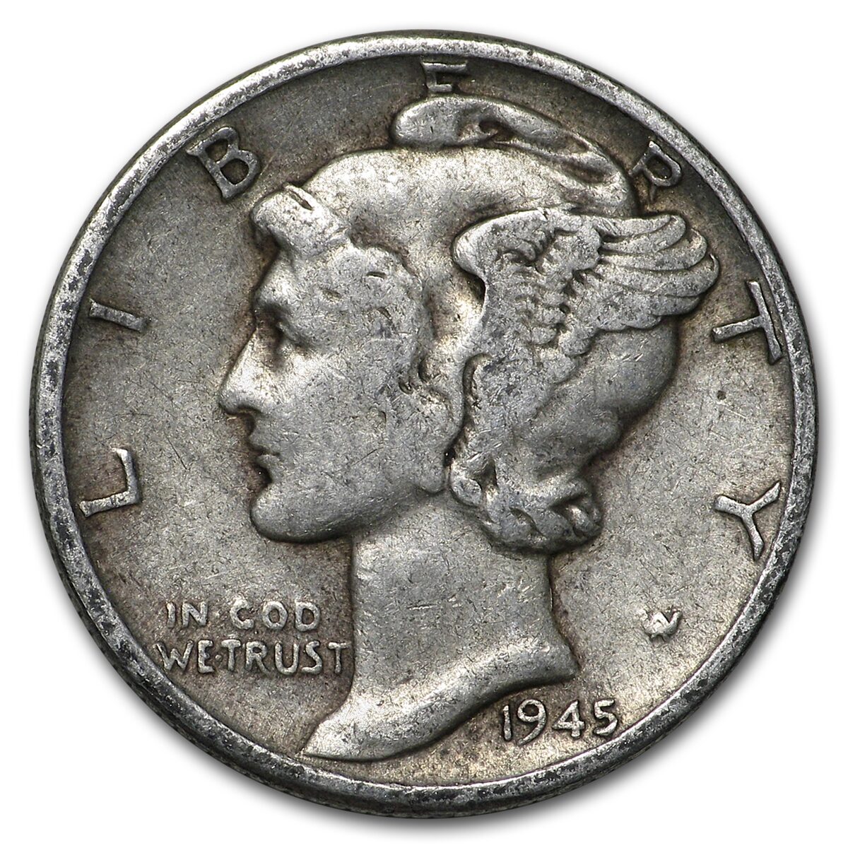 1945 Mercury Dime Good/VF