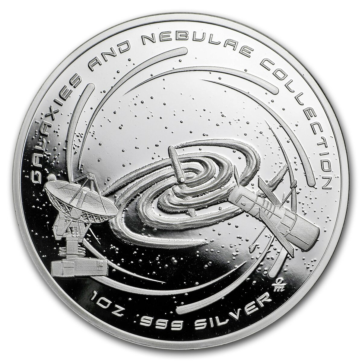 1 oz Silver Colorized Proof Spinner - NGC5128 Centaurus A