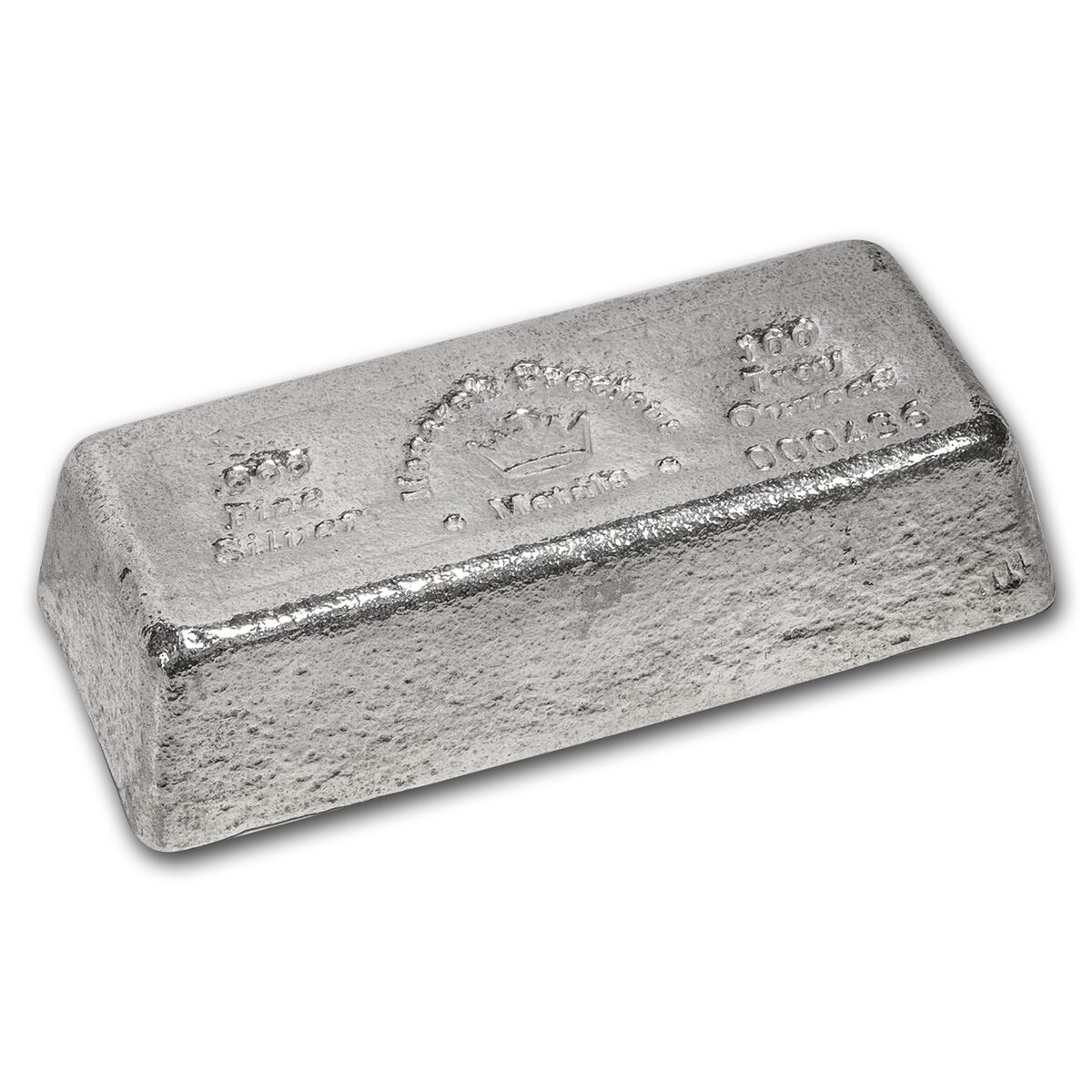 100 oz Silver Bar - Monarch Precious Metals