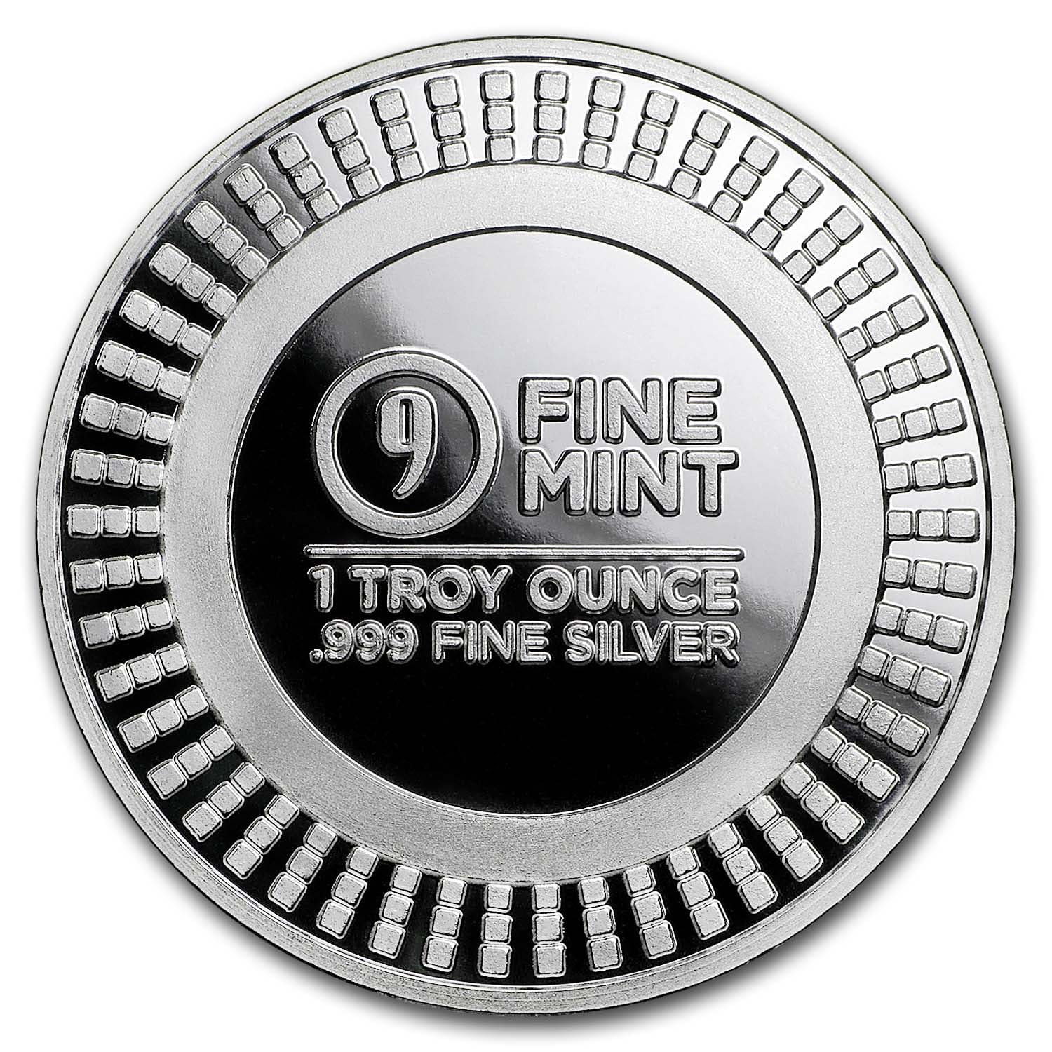 1 oz Silver Round - 9Fine Mint (Radial)