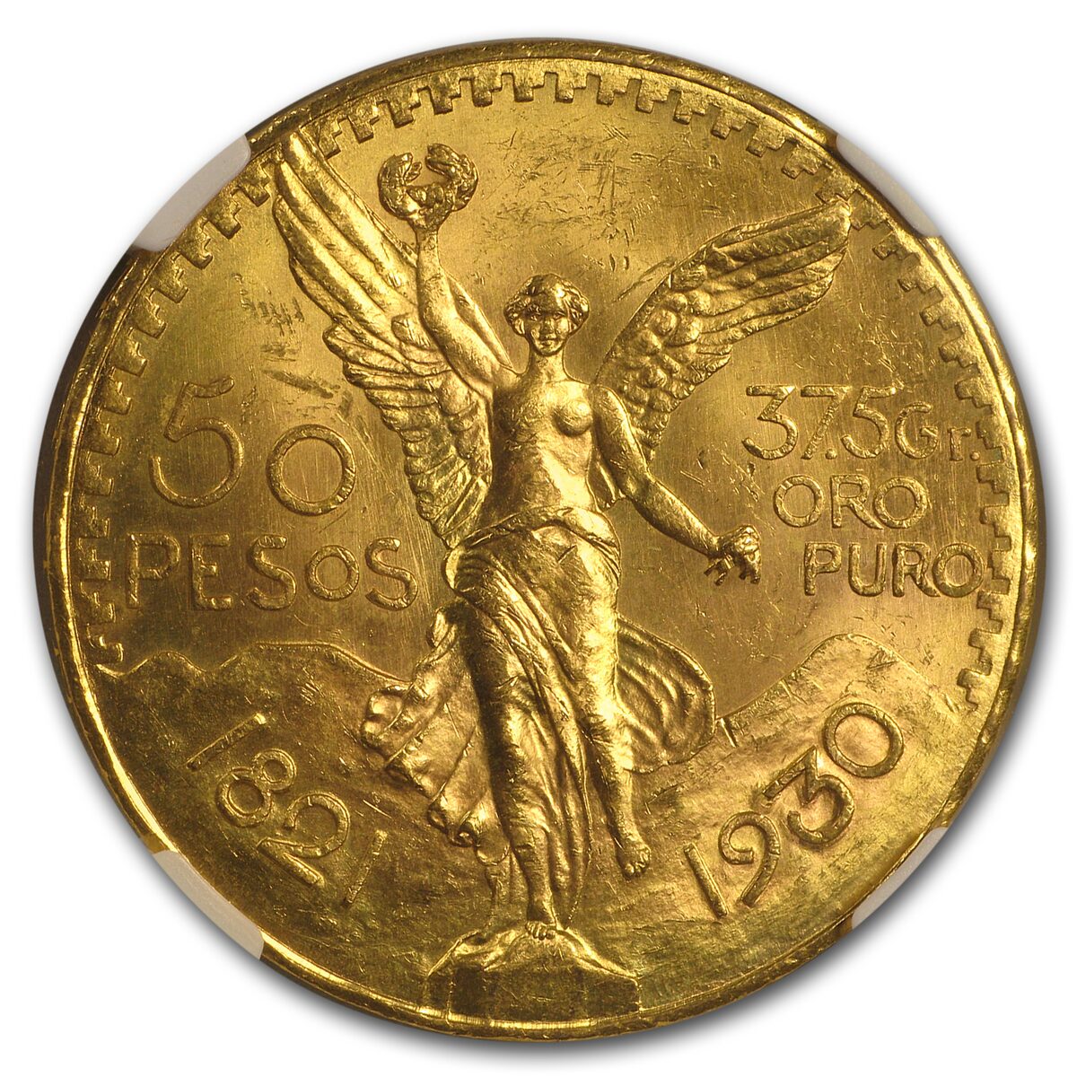 1930 Mexico Gold 50 Pesos MS-63+ NGC