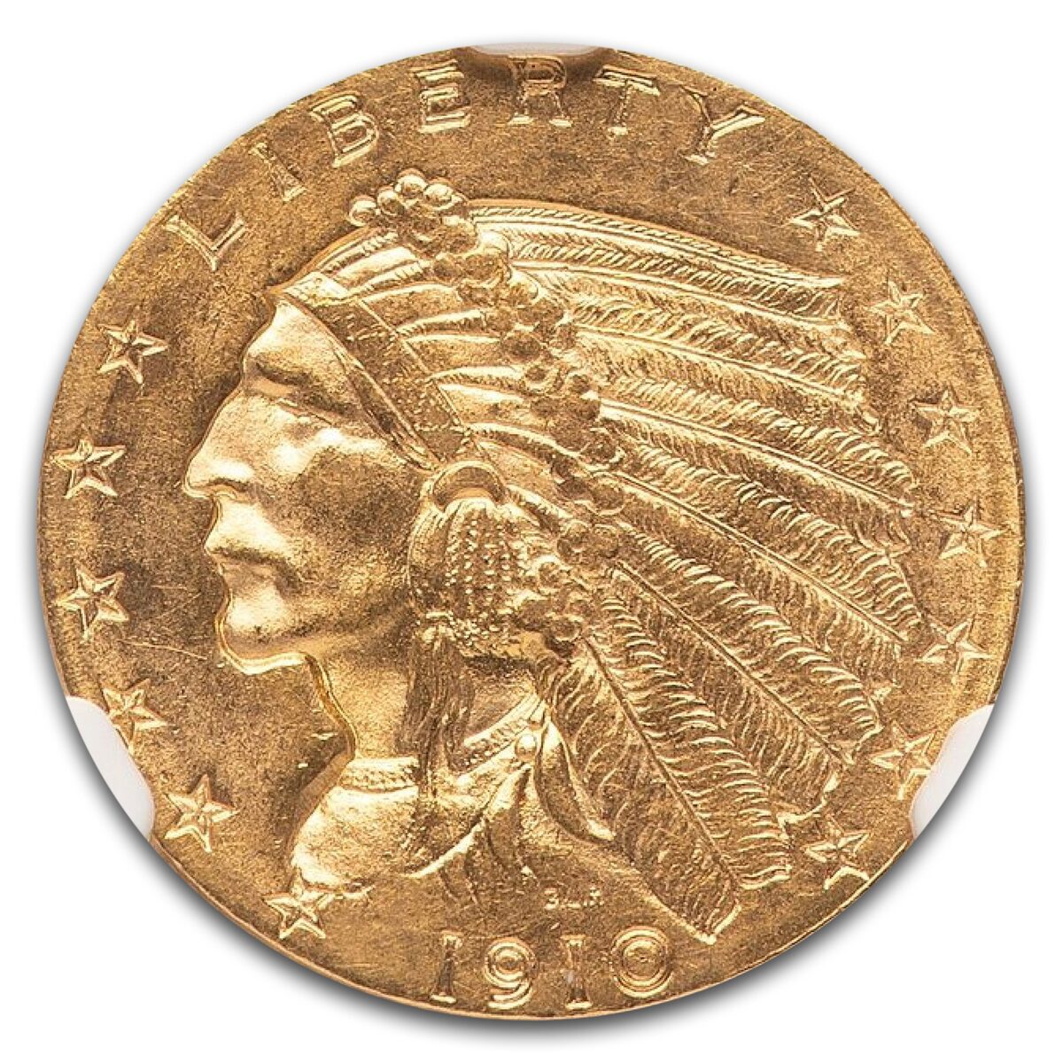 1910 $2.50 Indian Gold Quarter Eagle MS-64 NGC