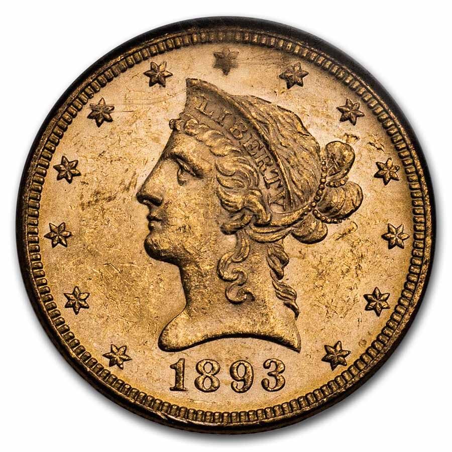 1893 $10 Liberty Gold Eagle MS-63 NGC