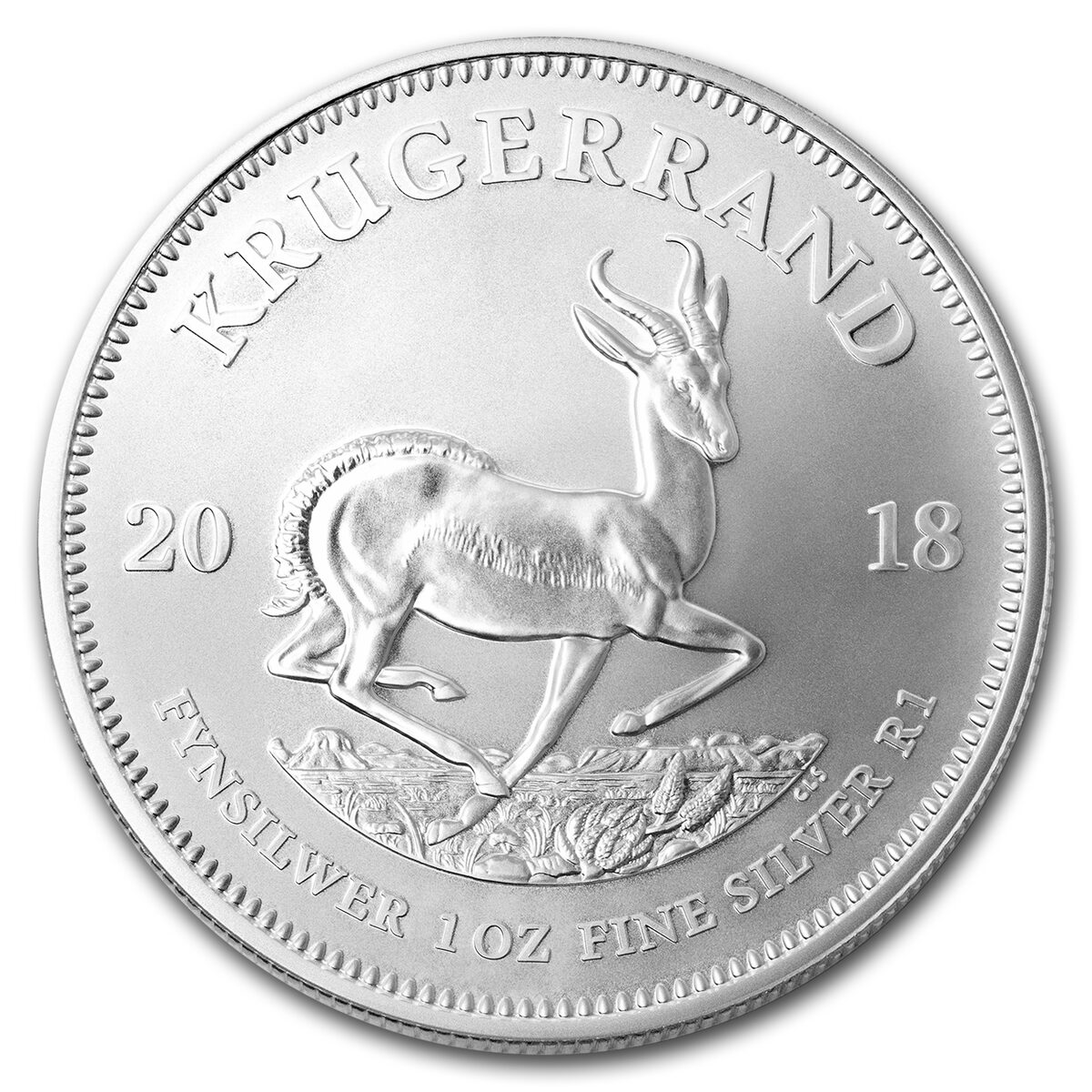 2018 South Africa 1 oz Silver Krugerrand MS-70 PCGS