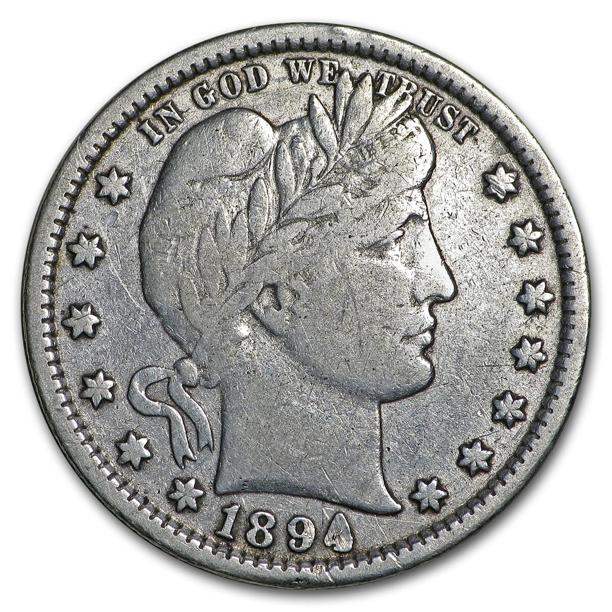 1894 Barber Quarter Fine