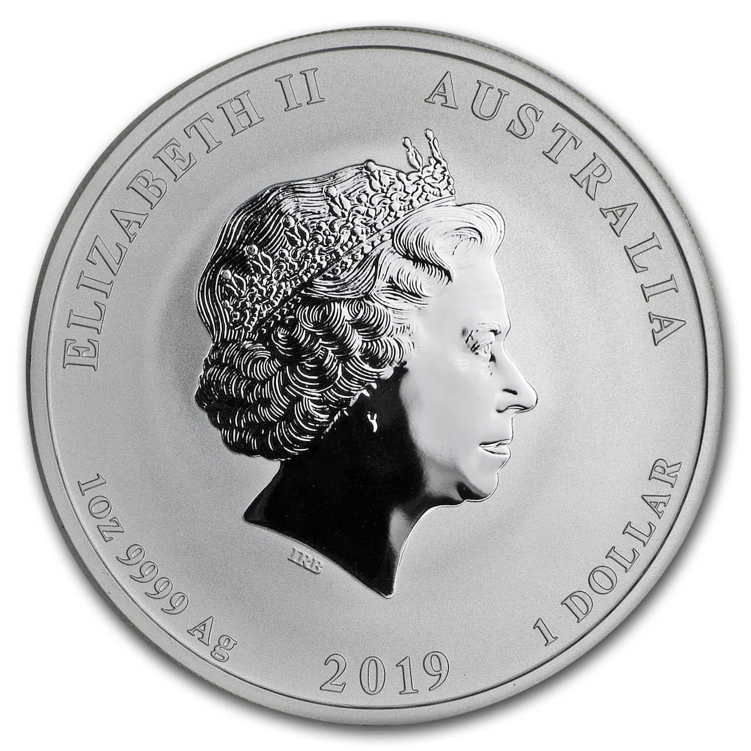 2019 Australia 1 oz Silver Lunar Pig BU (Series II)