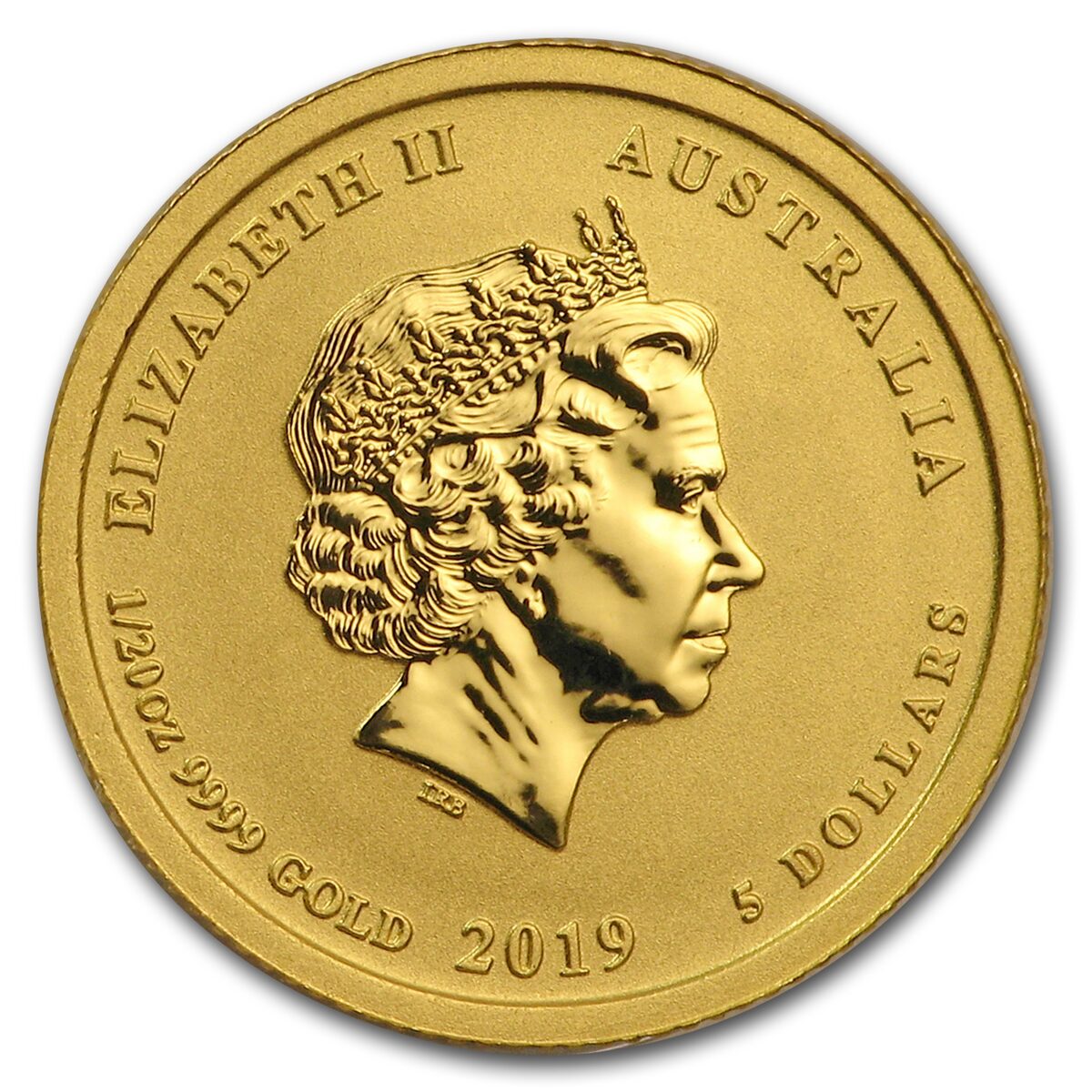 2019 Australia 1/20 oz Gold Lunar Pig BU