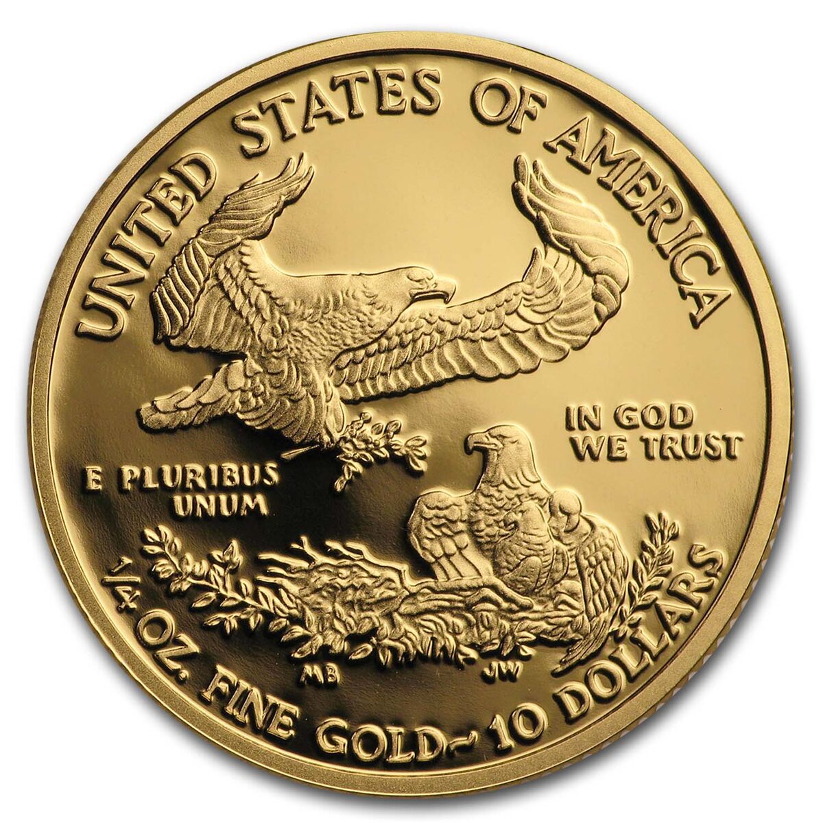 2019-W 1/4 oz Proof American Gold Eagle (w/Box & COA)