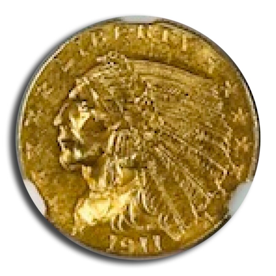 1911-D $2.50 Indian Gold Quarter Eagle AU-58 NGC