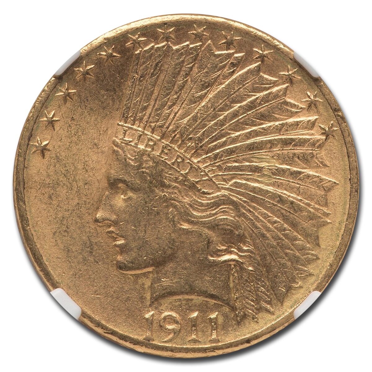 1911-D $10 Indian Gold Eagle MS-62 NGC