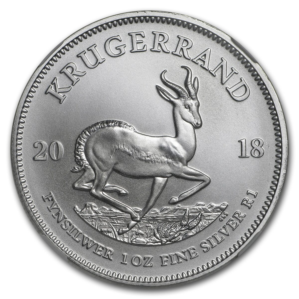2018 South Africa 1 oz Silver Krugerrand MS-70 NGC (ER)