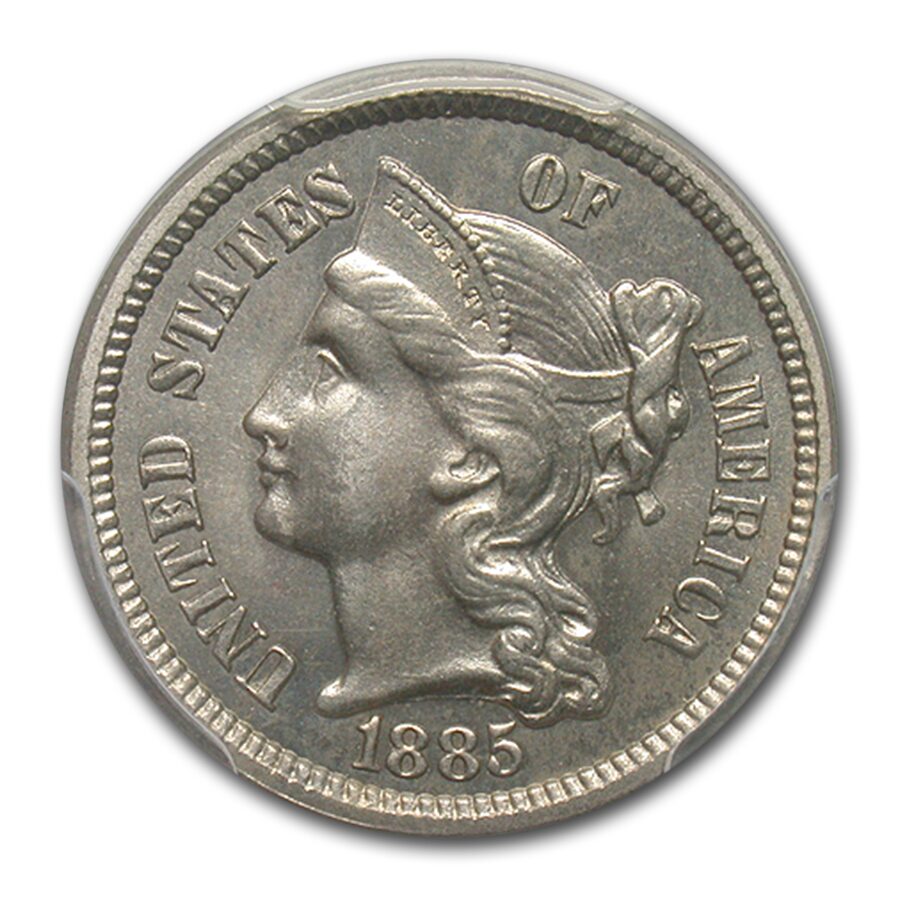 1885 Three Cent Nickel PR-65 PCGS