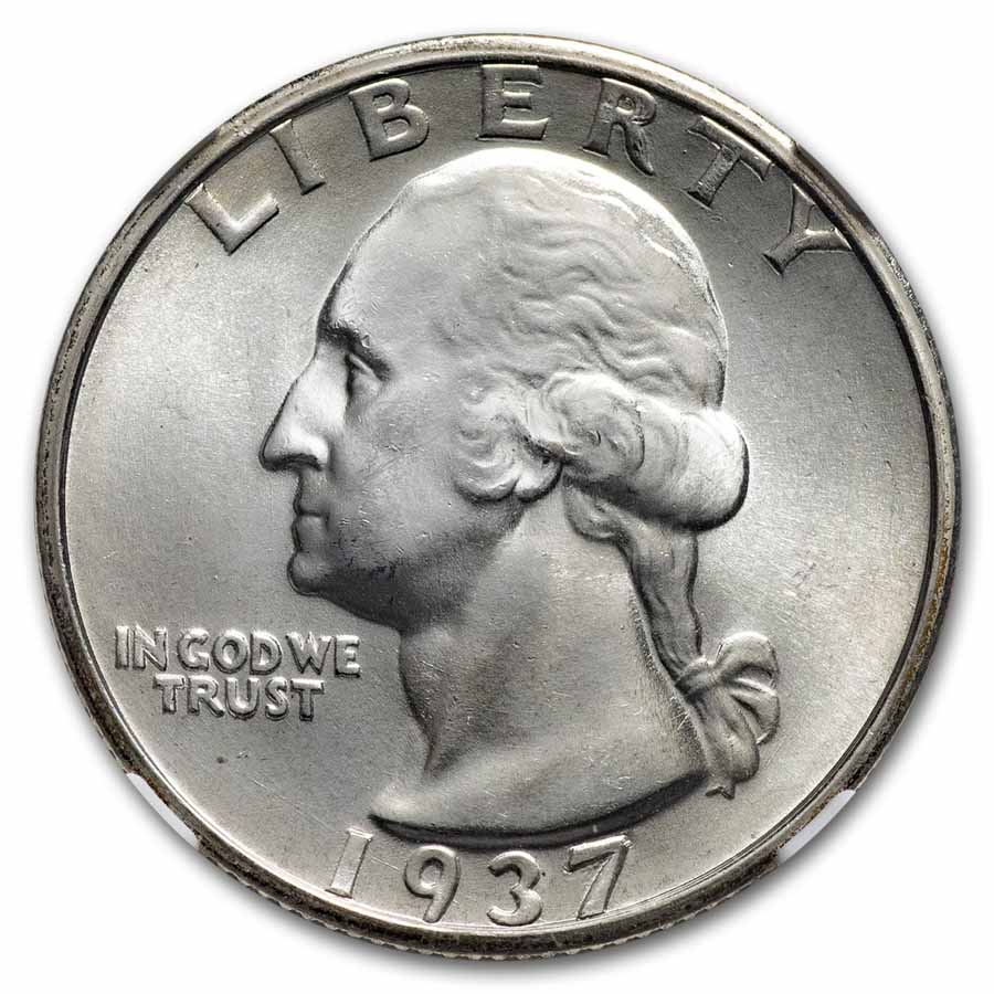 1937-S Washington Quarter MS-64 NGC