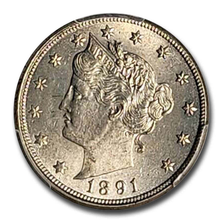 1891 Liberty Head V Nickel MS-64 PCGS