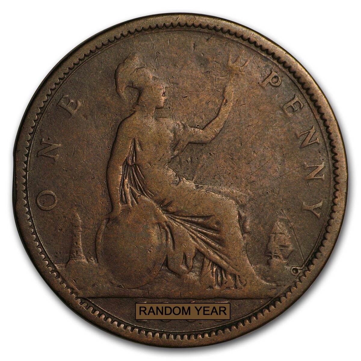 1860-1895 Victoria Young Head Penny Avg Circ (Random)