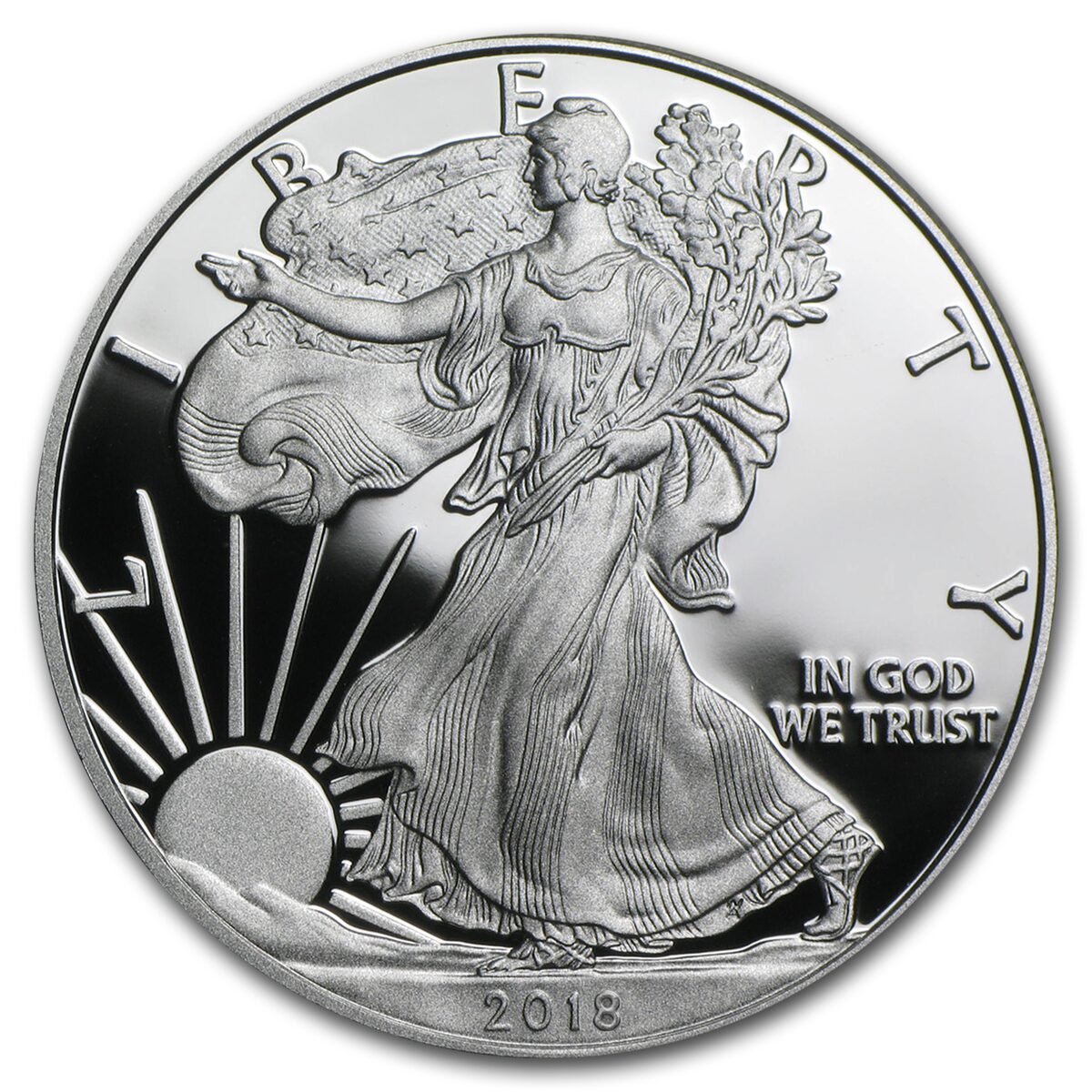 2018-S 1 oz Proof American Silver Eagle PR-70 PCGS (First Day)