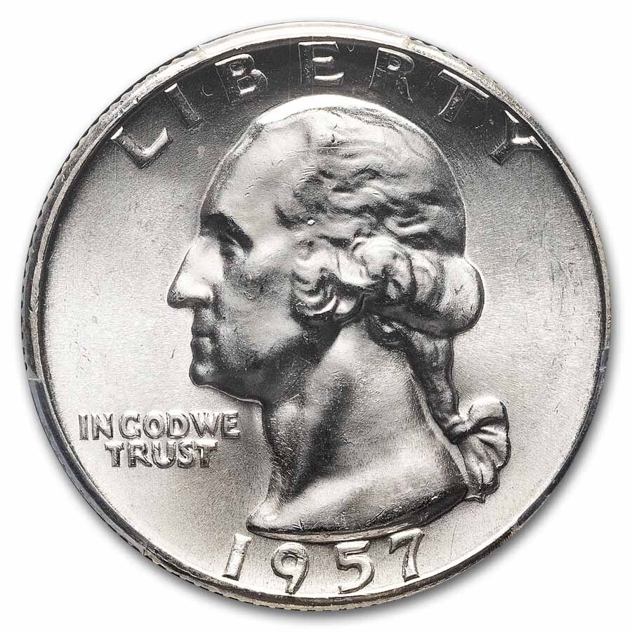 1957 Washington Quarter MS-66 PCGS